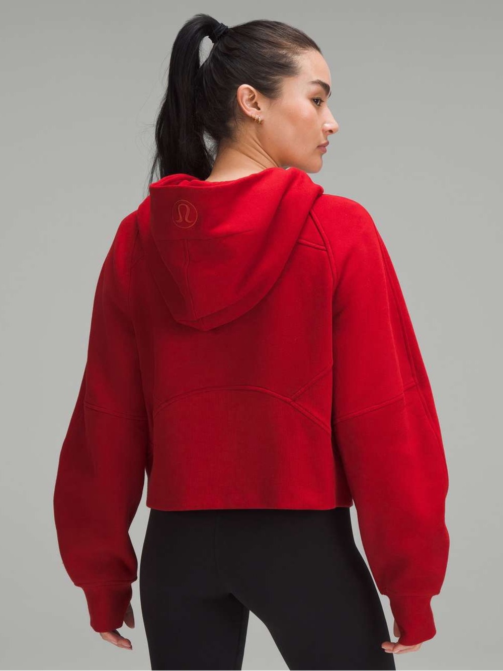 Lululemon College Crimson Half Zip Cropped Hoodie XS/S NWOT